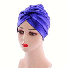 Pleated Turban Cap Elastic Head Wrap Lightweight Beanie Hijab Hats
