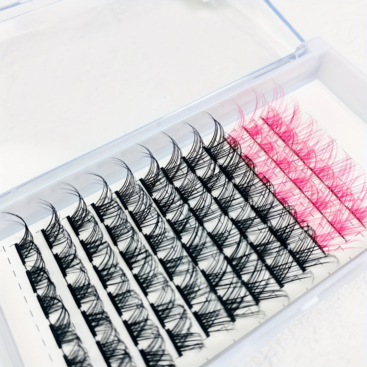 100 D Curl 14mm Wispy Lashes Cluster for DIY Eyelash Extensions