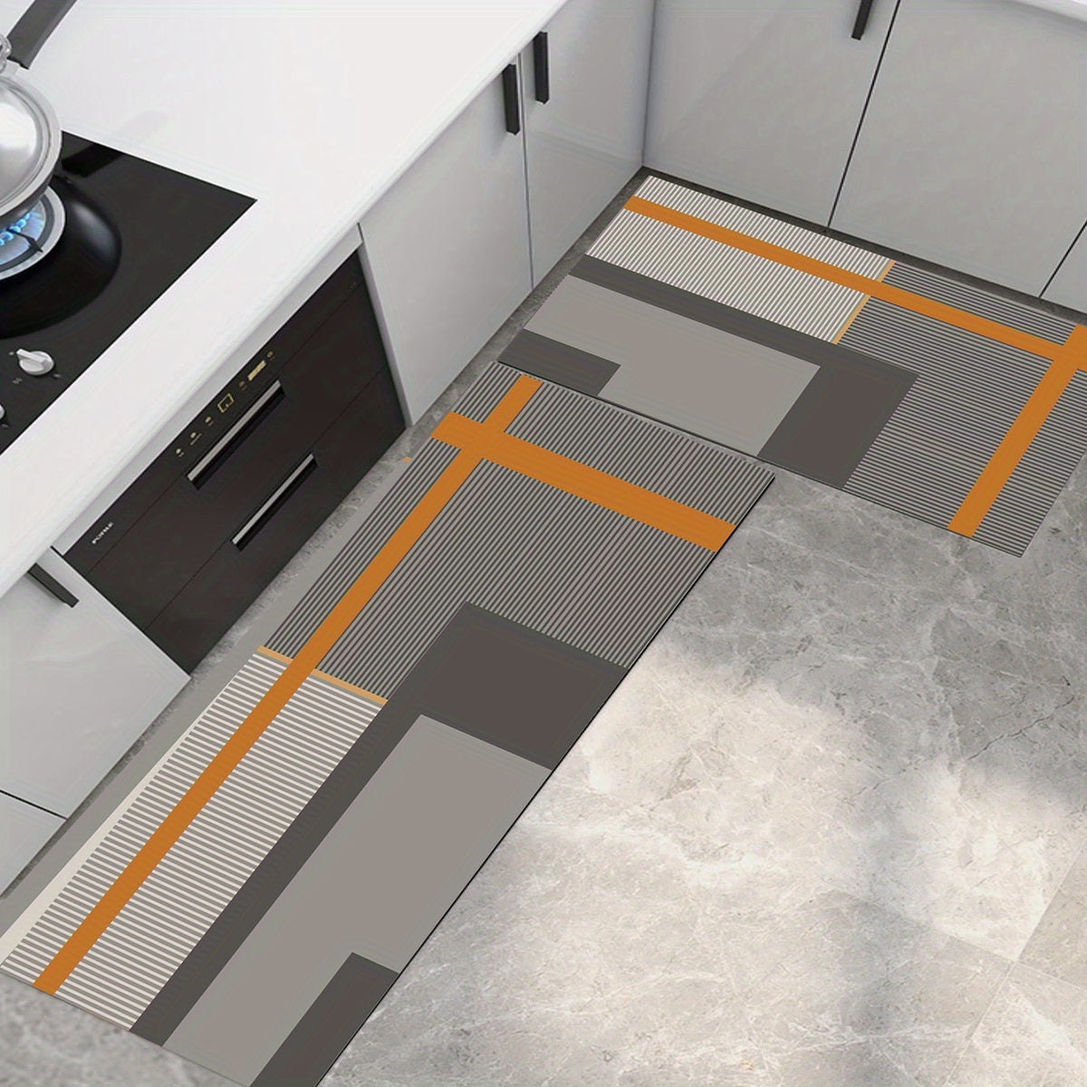 Kitchen Rugs Non Slip Absorbent Stain Resistant Waterproof Floor Mat