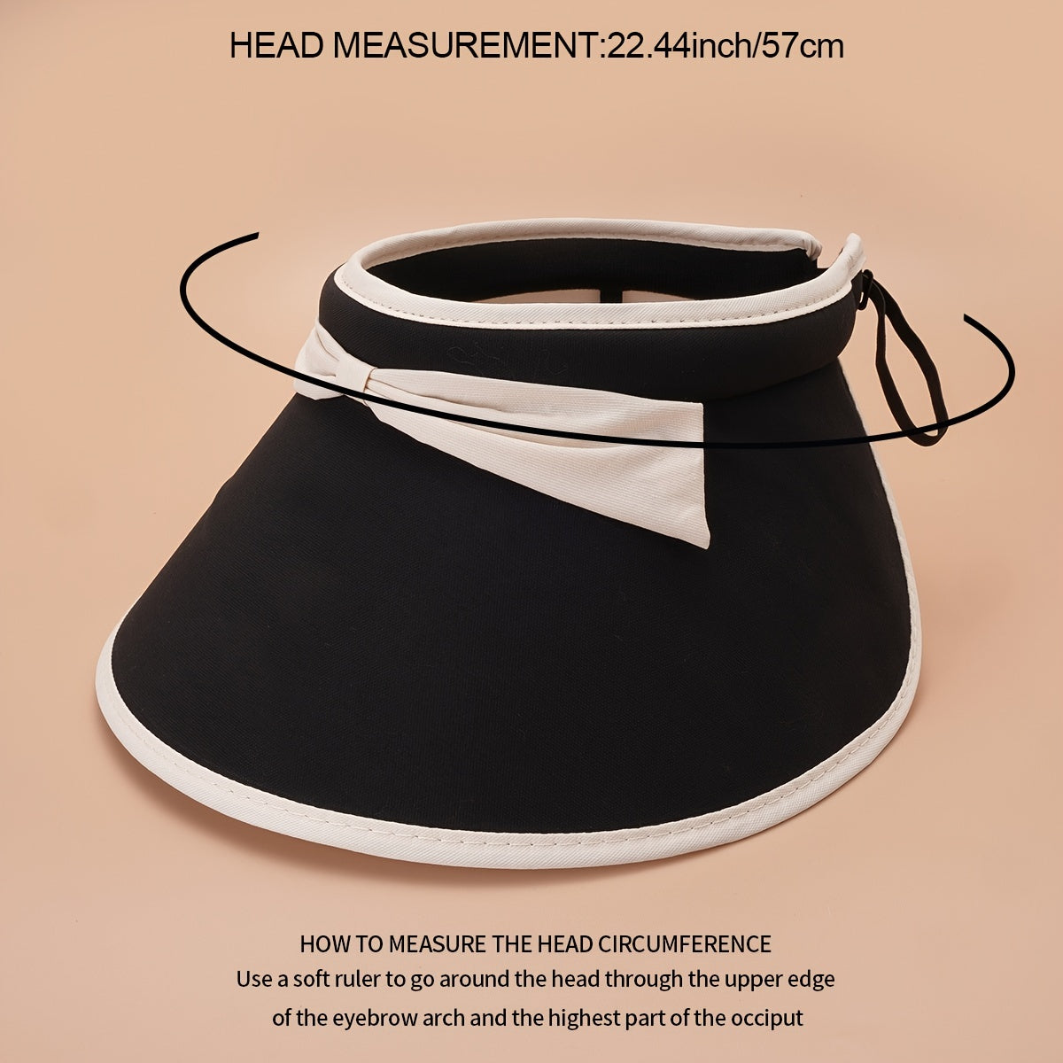 Wide Brim Block Visors Bow Sun Hats Cotton Blend Sunscreen UV Protection
