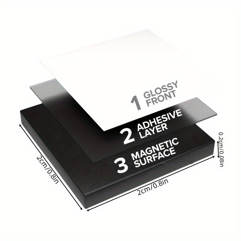 50pcs Square Magnet Stickers Strong Self-adhesive Chalkboard Magnetic Particles