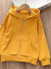 Kid's Full Zip Hooded Sweatshirt Casual Hoodies For Boys Girls