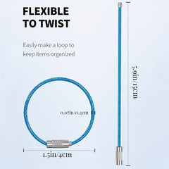 Stainless Steel Keychain Cable for Luggage Tag Holder