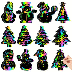 28 pc Kids Party Favor Toy Set with DIY Christmas Bookmarks & Scratch Art Paper