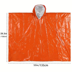 2pcs Emergency Raincoat Waterproof Ponchos For Camping Hiking