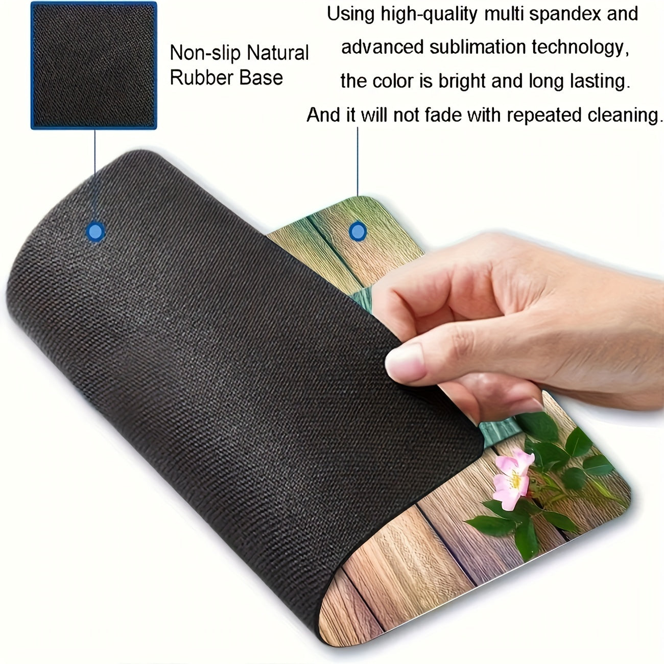 LOVE Letters Mouse Pad Washable Non Slip Rubber Base Mouse Pad