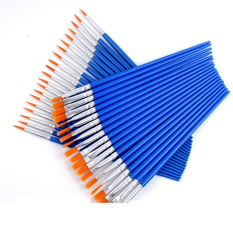 10pcs Painting Brushes For Handcraft Arts And Craft