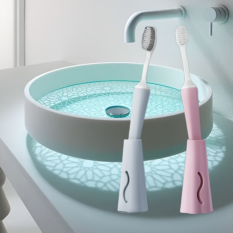 Soft Bristles Toothbrush With Fragrance Base - Portable Travel Outdoor Camping