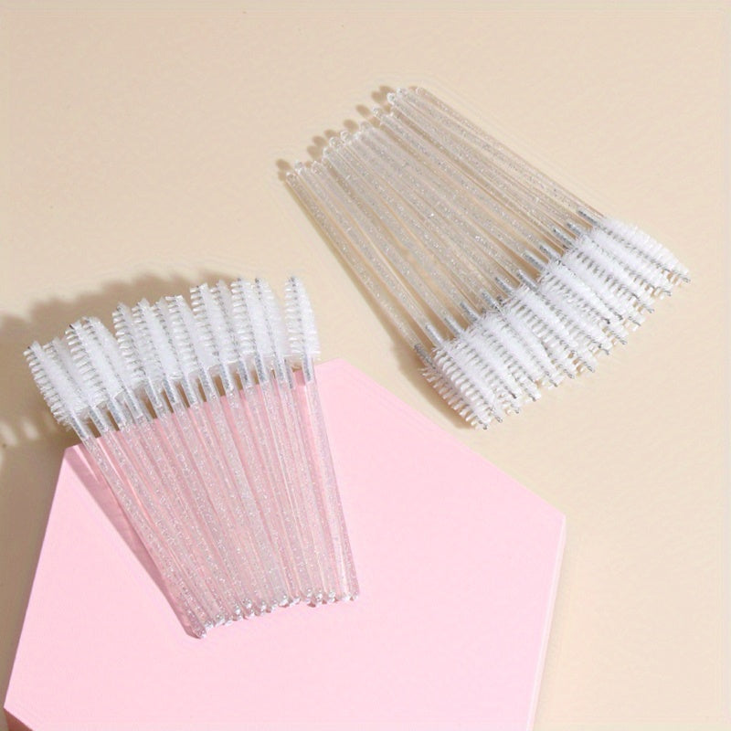 50pcs Eyelash Brush Set for Extensions & Brows Easy to Use & Clean