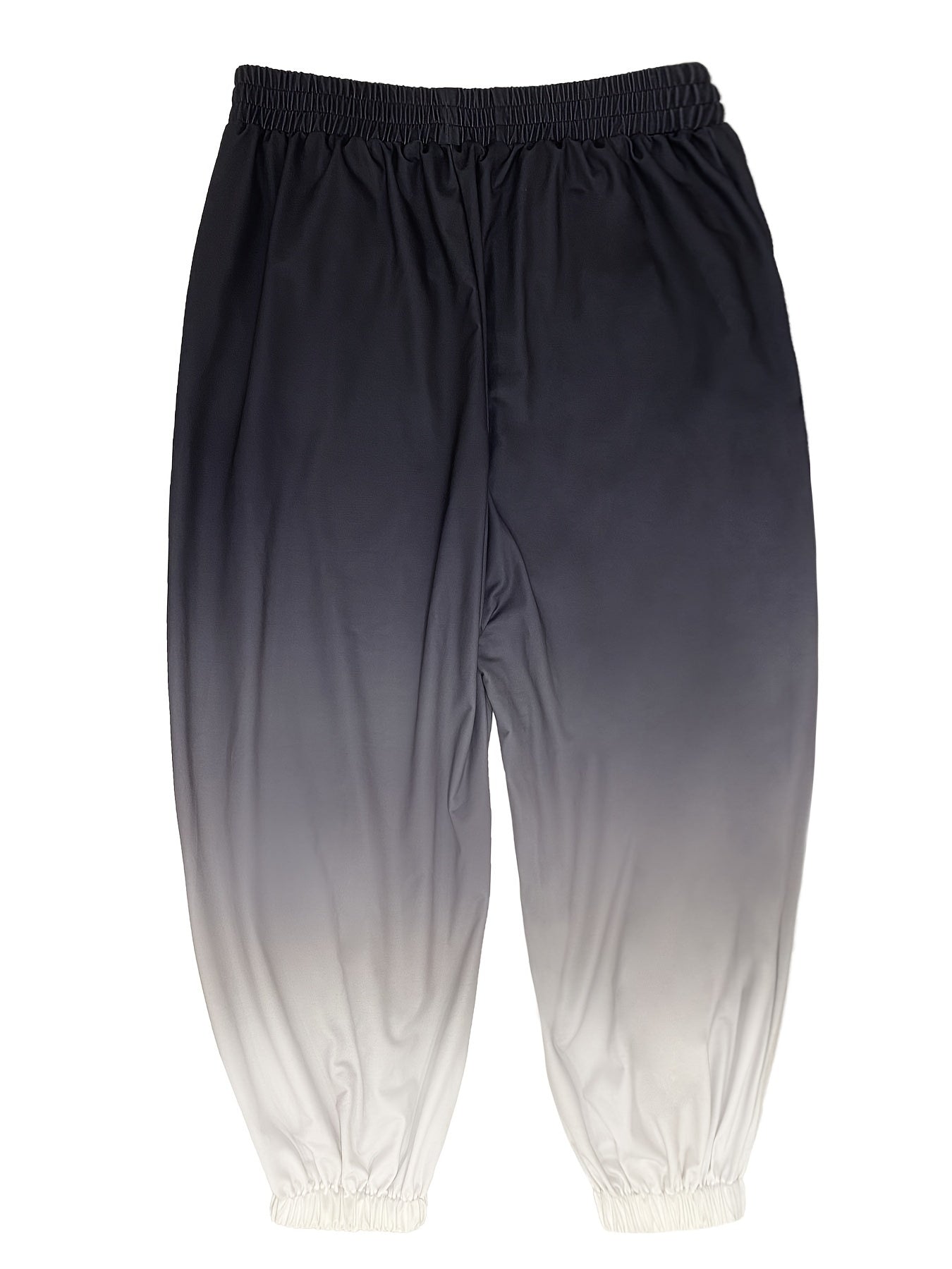 Women's Plus Ombre Print Sporty Pants Elastic Waist Joggers