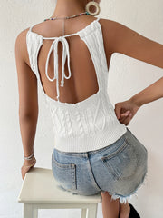 Y2K Lace Up Halter Cami Tank Top