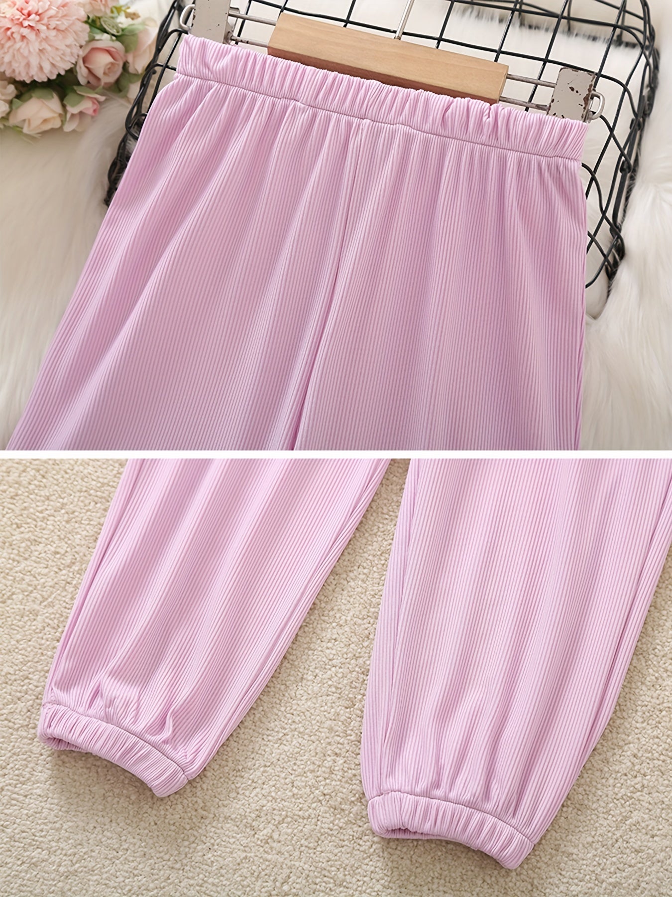 Girls' Breathable Thin Jogger Pants Long Length
