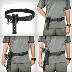 Adjustable Fishing Rod Holder Belt with Pole Inserter