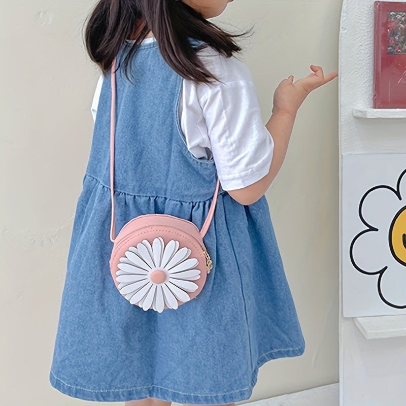 Kids Flower Crossbody Bag Coin Purse For Girls