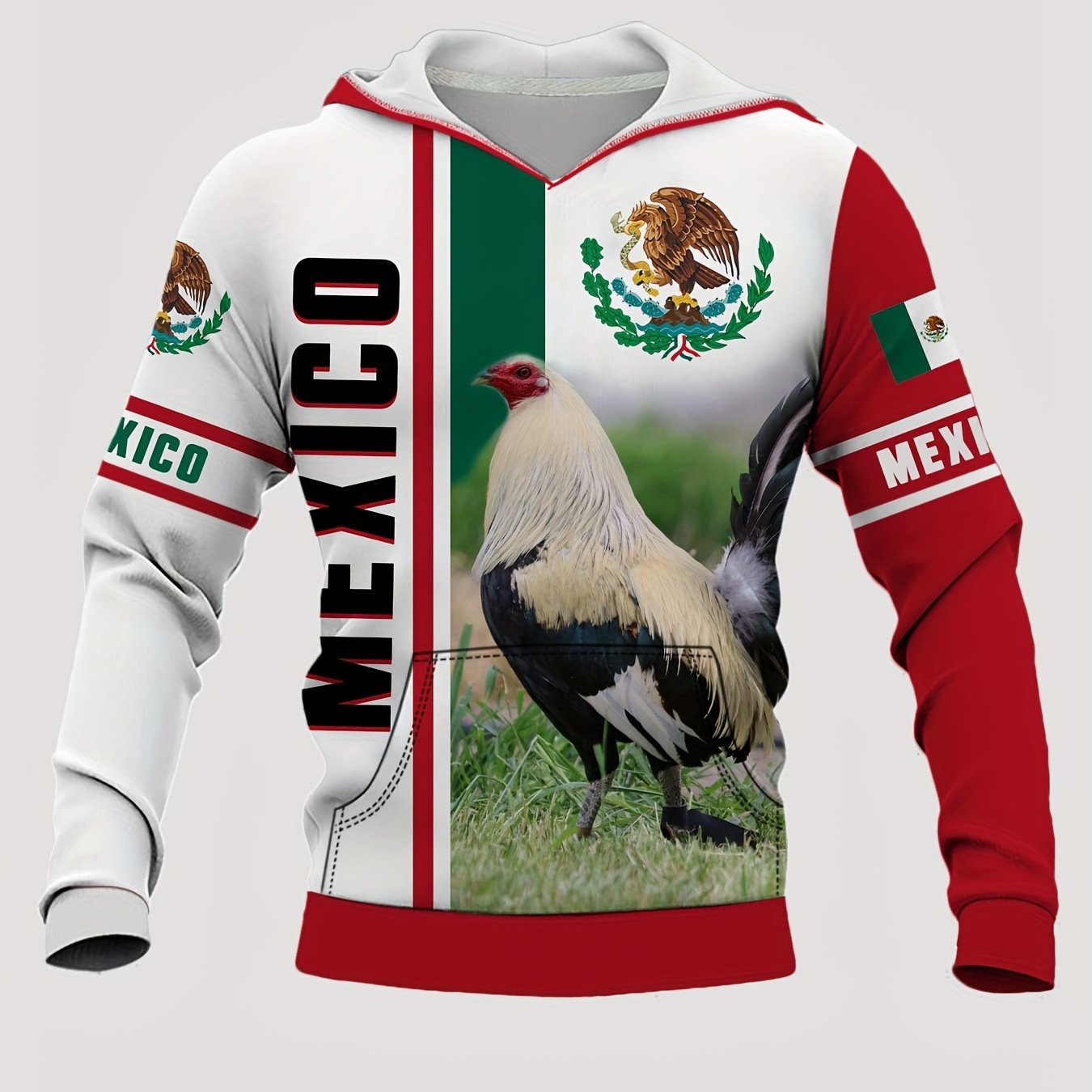 Eagle Snake Print Hoodie Men Graphic Hooded Pullover Spring Autumn