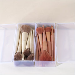 Portable Makeup Brush Storage Box Large Capacity for Travel Dustproof