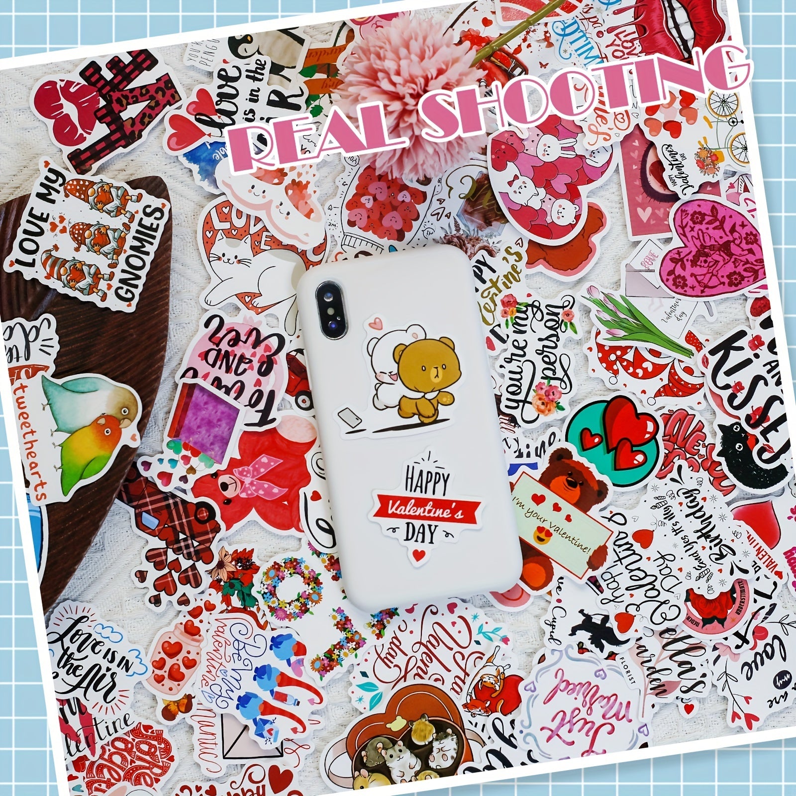 100pcs Sweet Series Ins Style Cartoon Stickers For Notebook