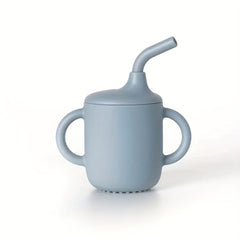 Baby Silicone Straw Cup 180ml Drop Proof Leak-proof Children's Learning Cup