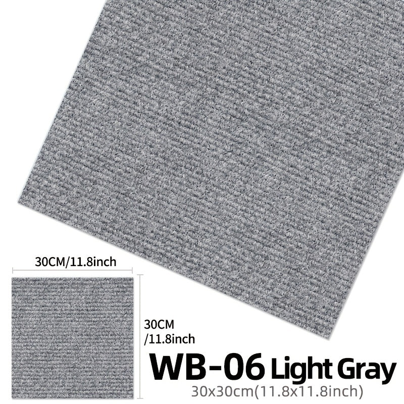 20pcs Modern Style Carpet 30x30cm Self Adhesive Ground Mat Decor