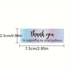 120pcs Rainbow Laser Thank You Stickers For Business