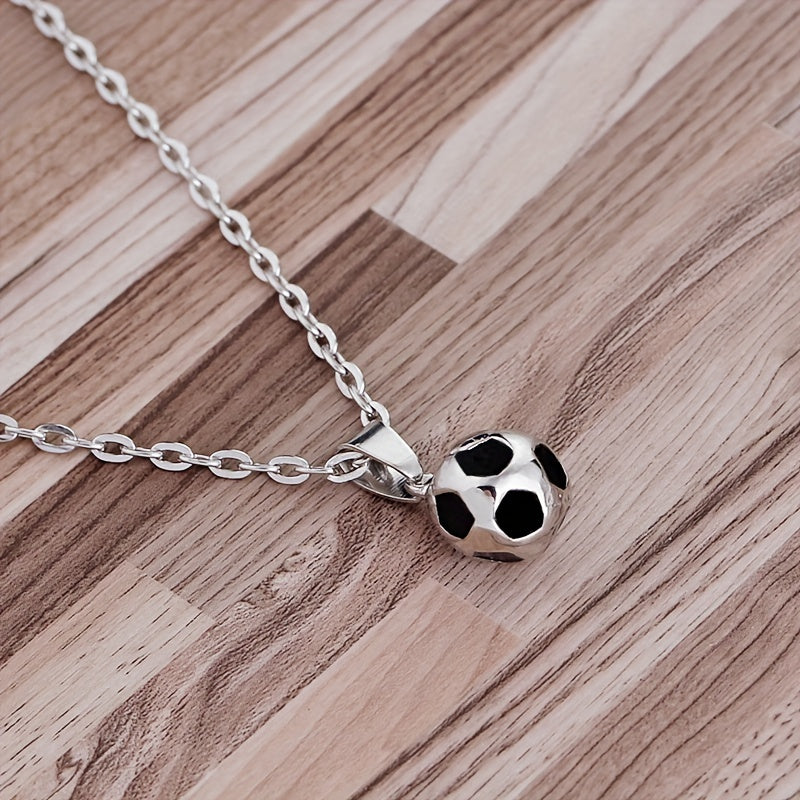 Stainless Steel Soccer Keychain - Ideal for Car or Bag - Great Gift