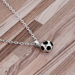 Stainless Steel Soccer Keychain - Ideal for Car or Bag - Great Gift