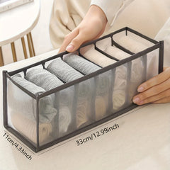 3pcs 7-grid Underwear Storage Box Multifunction Socks Storage Box
