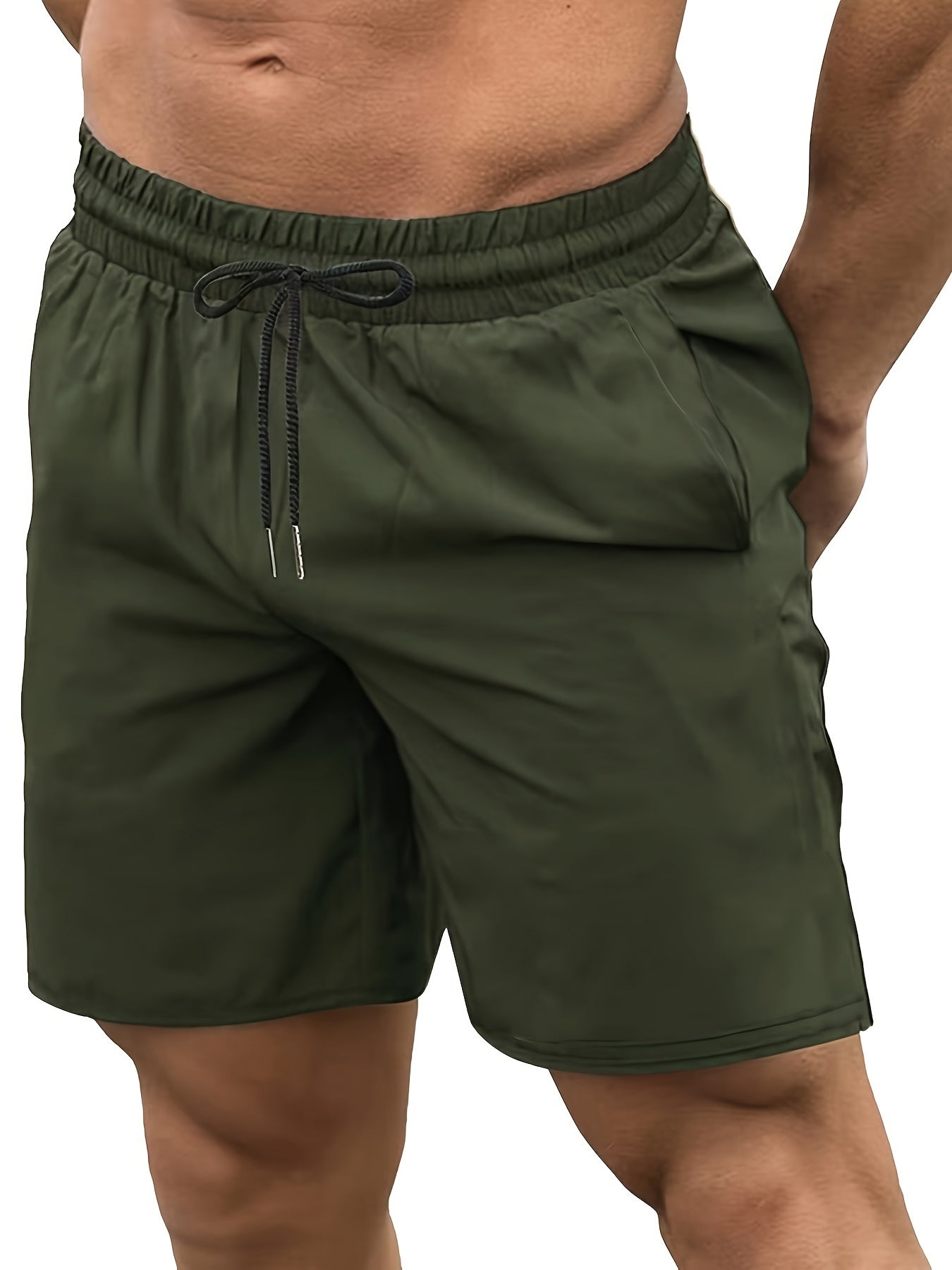 Men's Quick Drying Sports Shorts Drawstring Waist Breathable Active Shorts