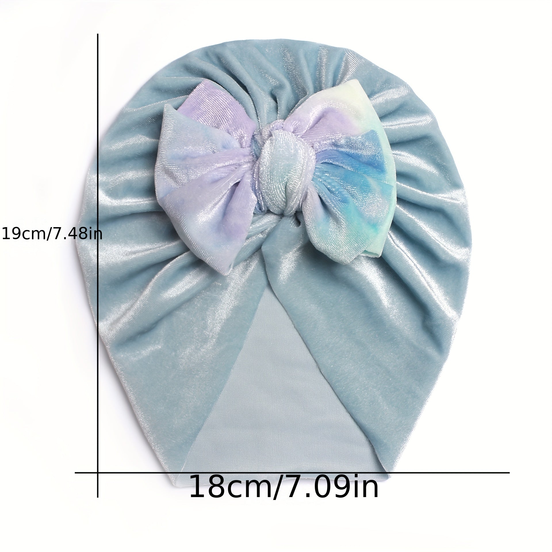 Velvet Bow Baby Hat 0-3 Years Old