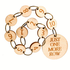 Single Chain Wooden Knit Counting Buckle Stitch Marker 1-10