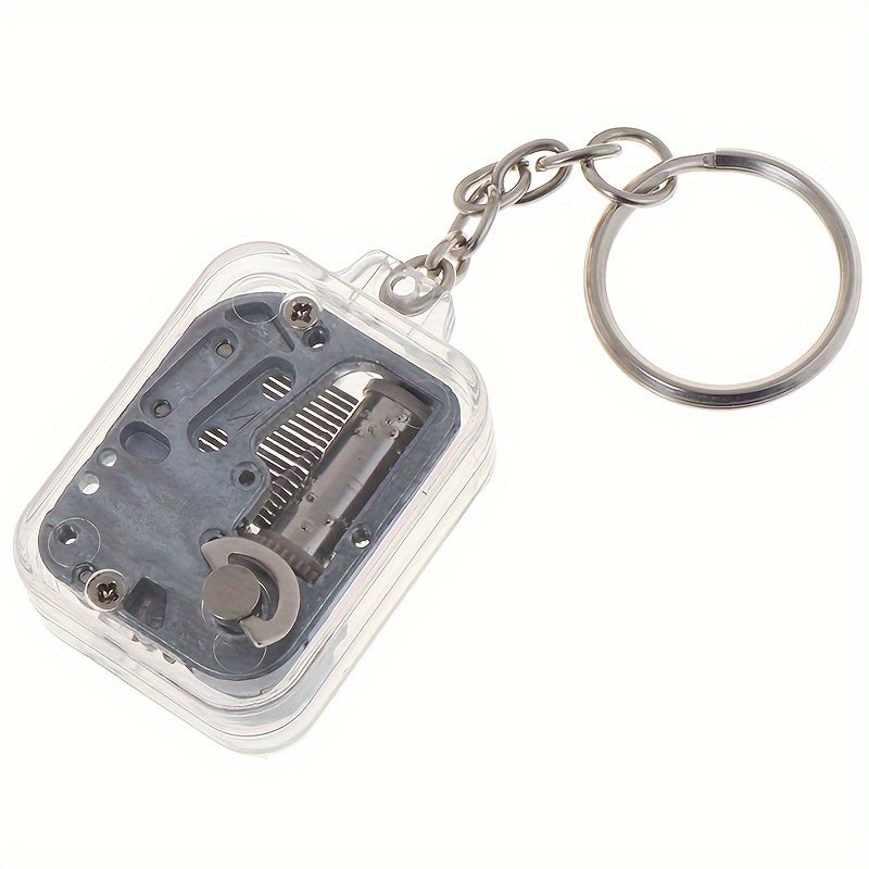 Portable Mini Acrylic Music Box Pendant for School Bag Coin Purse Keys