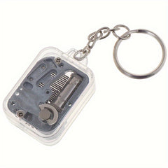 Portable Mini Acrylic Music Box Pendant for School Bag Coin Purse Keys
