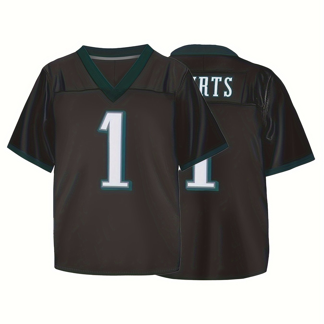 Boys Breathable Rugby Jersey V Neck Short Sleeves Football Shirt