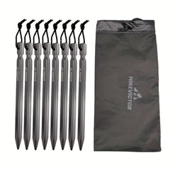 8pcs Aluminum Tent Stakes with Reflective Rope Lightweight Pegs