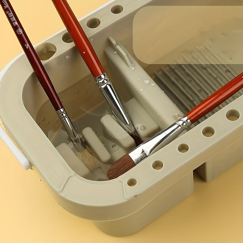 Multifunctional Paint Brush Holder with Palette - 7.62 cm - Art Supplies