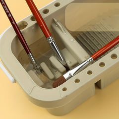 Multifunctional Paint Brush Holder with Palette - 7.62 cm - Art Supplies