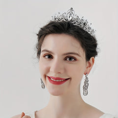 Silver Rhinestone Princess Tiara for Girls