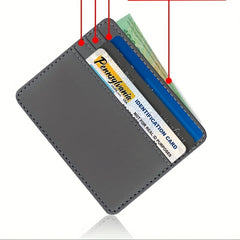 Transparent PU Leather Business Card Holder Wallet ID Credit Card Holder