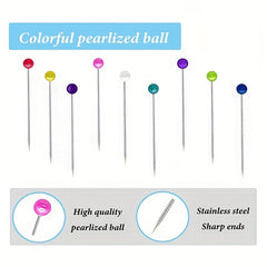 100pcs Multicolor Sewing Pins Straight Pins Craft Positioning Fixed Sewing Mark