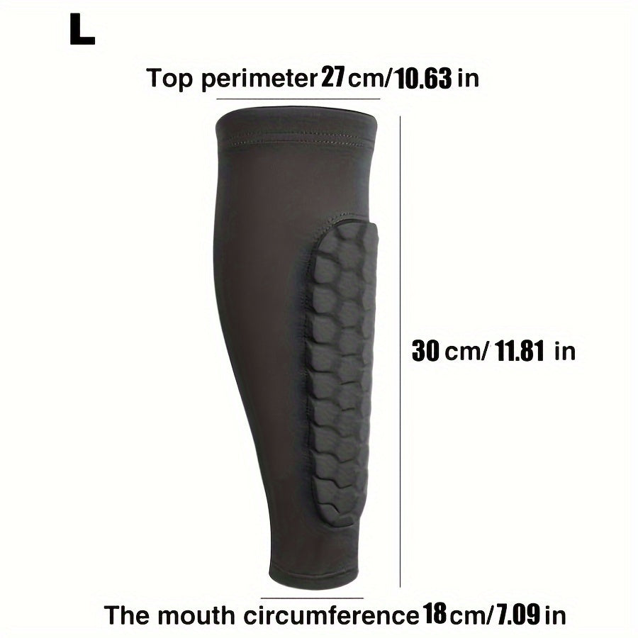 Lightweight Soccer Shin Guards with Honeycomb Compression Calf Sleeve