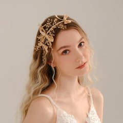 Starfish Hair Vine Nautical Wedding Headpiece