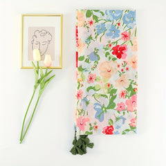 Floral Fringed Scarf Mature Soft Sunscreen Shawl Wrap Long