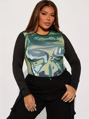 Colorblock Long Sleeve Bodysuit