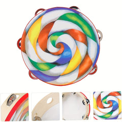 10" Lollipop Single Row Hand Rattle Drum - Griff Musical Instrument