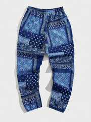 Paisley Bandana Pattern Drawstring Sweatpants Loose Fit Pants