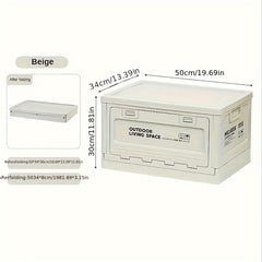 1pc Garden Camping Car Trunk Plastic Storage Box Foldable Storage Box