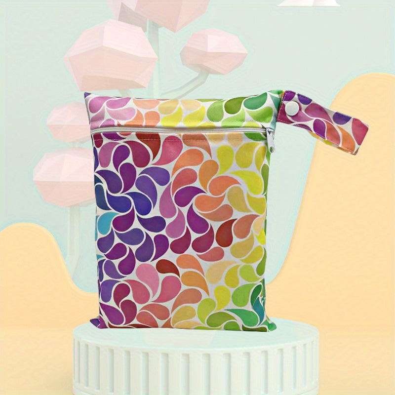 Printed Waterproof Diaper Bag Washable Travel Bag Storage Bag