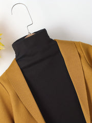 Toddler 2pcs Turtleneck Top & Long Coat Set for Spring Fall