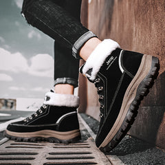 Men's High Top Hiking Boots Plush Lining Snow