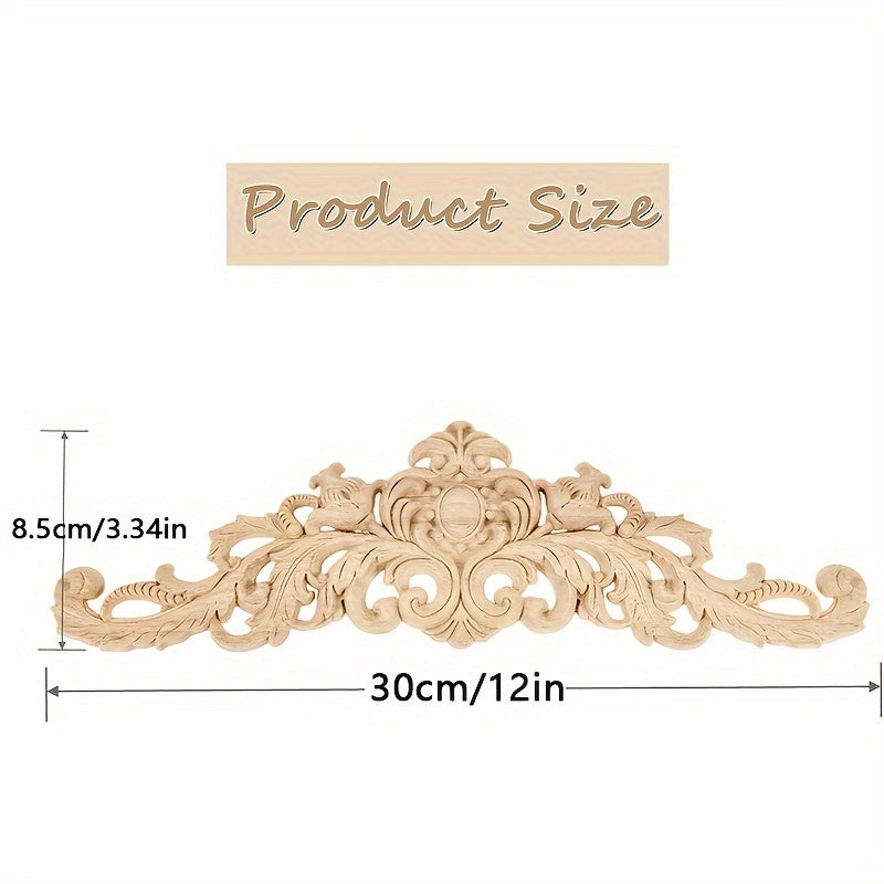 Wooden Carved Corner Decal Unpainted Set for Walls Cabinets Mirrors
